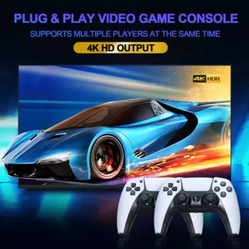 Игровая приставка 4K 10000 игр, Ретро игры, видео консоль U10, Встроенный 10000 игр для PSP PS1 GBA NEOGEO с 2 контроллерами, ТВ-палкой