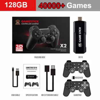 Игровая приставка 4K, 128/64/32 ГБ, 40000 игр