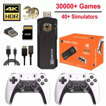 Игровая приставка 4K 30000 + игр, беспроводные геймпады, ретро консоль для видеоигр PSP N64, аркадные игры