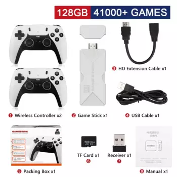 Игровая приставка P5 Pro 4K, 128 ГГц, 41000 игр, установленная Ретро игровая консоль Vdieo, HD выход, 3D система EE4.3, 50 + симуляторы, детские подарки