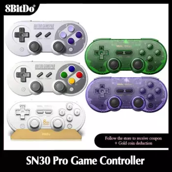 Игровой контроллер 8bitdo SF30 Pro SN30 Pro, беспроводной Bluetooth геймпад, джойстик для Windows, Android, macOS, Nintendo Switch, Steam