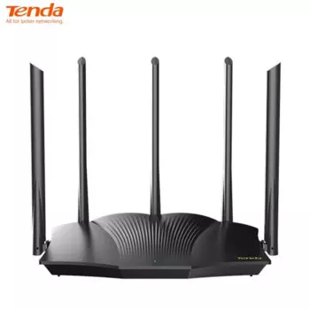 Игровой маршрутизатор Tenda Wi-Fi 6, двухдиапазонный гигабитный беспроводной маршрутизатор AX3000 с большим радиусом действия, антенны 5*6 дБи, высокоскоростные 4 гигабитные порта