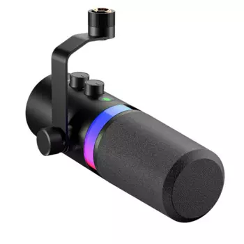 Игровой микрофон RGB, динамический микрофон, USB/XLR, двухрежимный микрофон с шумоподавлением, простой в использовании микрофон для подкастов
