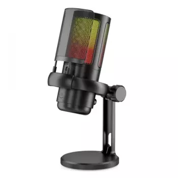 Игровой микрофон RGB, USB микрофон для ПК для потоковой передачи, подкастов, записи, прочный конденсаторный настольный микрофон для компьютера для Mac/PS4/PS5