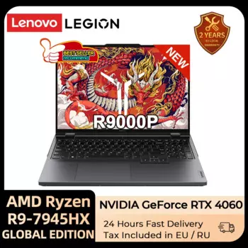 Игровой ноутбук Lenovo Legion R9000P Ryzen 9 7945HX GeForce RTX 4060 16 ГБ/32 ГБ DDR5 1T SSD 16-дюймовый экран 240 Гц Ноутбук 2024