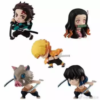 Игрушечная фигурка 5 в 1 Bandai Demon Slayerr, в коробке, 1 цвет
