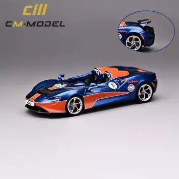 Игрушечная модель автомобиля Elva с открытым верхом, модель 1:64, литой под давлением спортивный автомобиль для бега, темно-синий