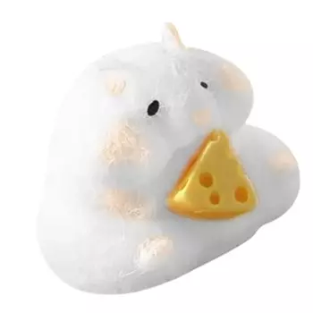 Игрушка-антистресс для хомяка, игрушка-антистресс с сыром, сжимаемая игрушка-сжималка, милая сенсорная игрушка, мягкая игрушка-хомяк, игрушка-антистресс для