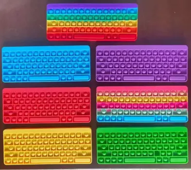 Игрушка антистресс Pop для взрослых и детей, радужная пузырьковая игрушка для снятия стресса с аутизма