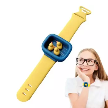 Игрушка для ванны в виде утки, рождественские резиновые игрушки в виде утки с браслетом, рождественские часы в виде утки для детей, подарки на день рождения
