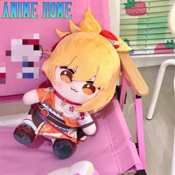 Игрушка-кукла Plushie Genshin Impact Yoimiya 30 см, сидячее тело, одежда, костюм, сменная игра, косплей, милый подарок для детей
