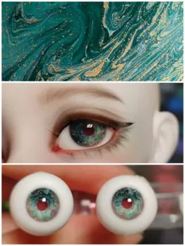 Игрушки для кукол 14 мм BJD, глаза «Красная Будда», пластырь для глазного яблока, 1 пара