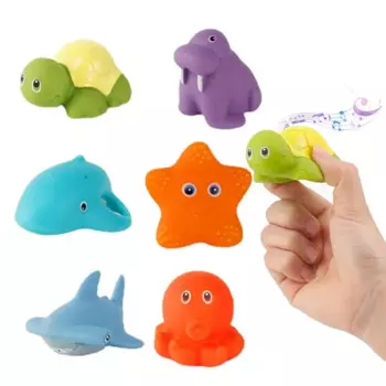 Игрушки для ванны, цветные морские животные, игрушки для рыбалки и бассейна, плавающая игрушка, Обучающие игрушки, забавные игрушки для ванны, подарки для водяной ванны