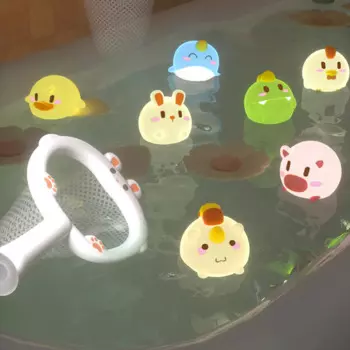 Игрушки со светодиодной подсветкой, детские милые животные, игрушка для ванны, вода для плавания, мягкий резиновый поплавок, индукционная светящаяся утка для детей, забавные подарки