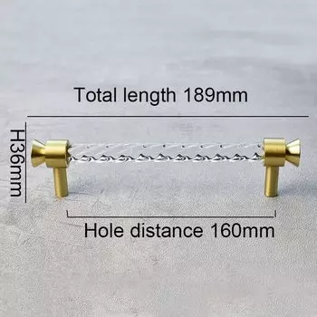 Ручки для шкафов IHOMCASA хрустальные золотые