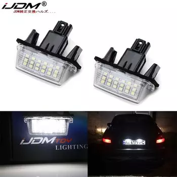 IJDM 6000k белый номерной знак светильник лампа для Peugeot 206 207 306 307 308 406 407 5008 для Partner Citroen C3 C3 Ii C3 C4 C5 12В