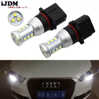 iJDM Auto P13W Светодиодные лампы без ошибок Canbus 12SMD-3030 SH24W для 2008-2012 Audi A4 Q5 дневных ходовых огней, красный, белый, желтый