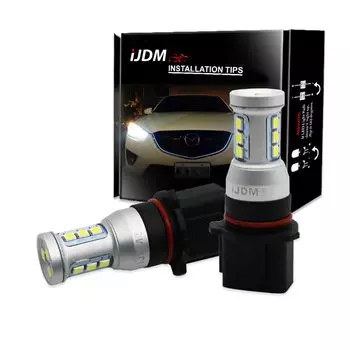 iJDM Auto P13W Светодиодные лампы без ошибок Canbus 12-SMD-3030 SH24W PSX26W для дневных ходовых огней Mazda CX-5, 6000K ксеноновые белые