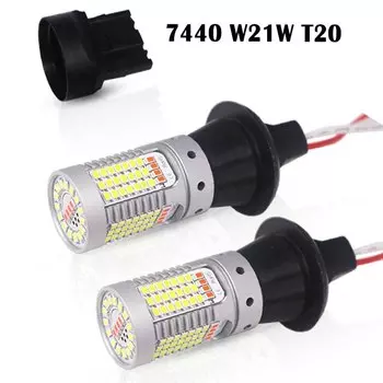 iJDM Автомобильные 1156 светодиодные белые/красные двухцветные светодиодные лампы Canbus P21W BA15S 7506 для автомобильных резервных фонарей заднего противотуманных фар