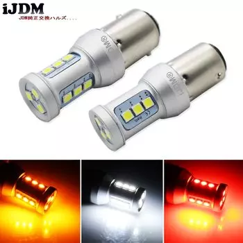 IJDM автомобильные светодиодный стоп-сигналы 1100Lm 1157 P21/5W BAY15d 3030 12SMD автомобильные тормозные задние противотуманные парковочные лампы DRL парковочные огни