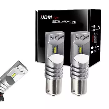 IJDM белый 6000K Canbus без ошибок 1156 P21W Светодиодный лампа для Skoda Superb Octavia 2 FL 2011 2012 2013 дневные ходовые огни DRL 12В