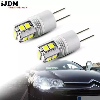 iJDM Белый 6000K Высокая мощность без ошибок hp24w G4 12 В светодиодный светильник drl для peugeot 3008 5008 citroen C5 аксессуары светодиодные дневные огни drl