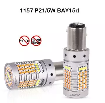 iJDM No Hyper Flash 21 Вт 7443 Светодиодные Canbus 3157 1157 Светодиодные лампы с переключением белого/янтарного цвета для дневных ходовых/поворотных сигналов