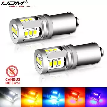 iJDM T4W BA9S LED Blub BAX9S H21W BAY9S LED 12V 24V H6W H5W Светодиодный для задних противотуманных фар красный белый автоматический парковочный фонарь заднего хода 6000K