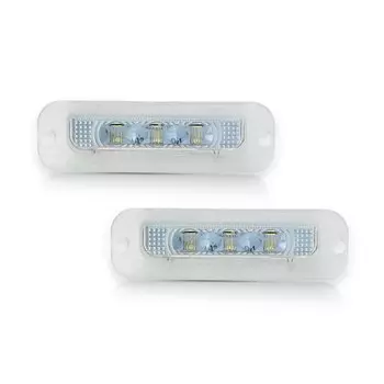 IJDM ксенон белый Can-bus Ошибка Бесплатная светодиодный номерной знак светильник сборка для 1990-2012 Mercedes-Benz W463 G500 G550 G55 AMG