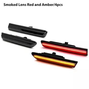 iJDM Янтарный/красный полностью светодиодный боковой габаритный фонарь для Acura TL 2004-2008 годов, питание от Total 180-SMD LED, замена OEM Sidemarker Lamps 12V
