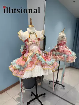 Иллюзионный костюм для косплея Lovelive Yazawa Nico, женское платье на заказ, размер