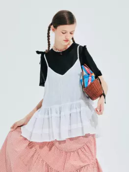 Imakokoni 2024 летняя новинка искусство Чистый хлопок белый Слинг женский универсальный свободный 244643