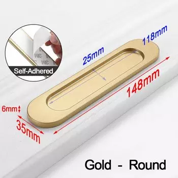 Иmango прямоугольные ручки заподлицо из алюминия, черные/серые