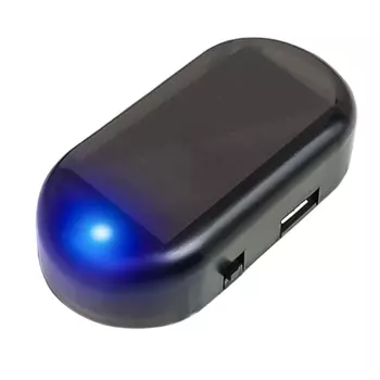 Имитация сигнализации на солнечной энергии автомобиля, беспроводная предупредительная лампа, мигающий светодиод