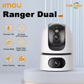 IMOU WIFI IP 10MP камера Ranger Dual 5 + 5MP крытый AI человека и домашних животных обнаружения PT камеры наблюдения