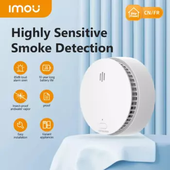 Автономный Дымовой Сигнализатор IMOU с 10-летним аккумулятором, 85 дБ