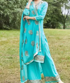 Индийские женские боковые юбки Sari, брюки, шарфы, танцевальный костюм из трех предметов