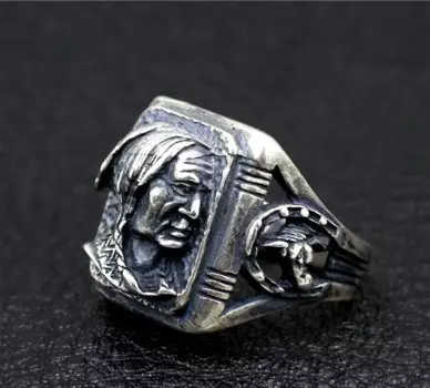 Индийское Любимое кольцо из стерлингового серебра S925, старое Винтажное кольцо из тайского серебра