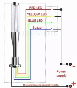 Индикаторная лампа DATEIYOU трехцветная 24В
