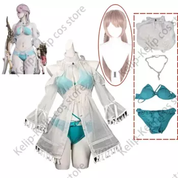 Индивидуальная игра Naraka: Bladepoint на молнии, косплей, летняя вечеринка, купальник, бикини, плащ, пальто, парик, сексуальный милый карнавальный костюм для взрослых женщин