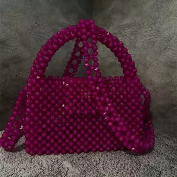 Индивидуальная модная Длинная цепочка ручной работы, знаменитости, ручная работа, акриловая плетеная откидная сумка, женские сумки на плечо, летняя сумка