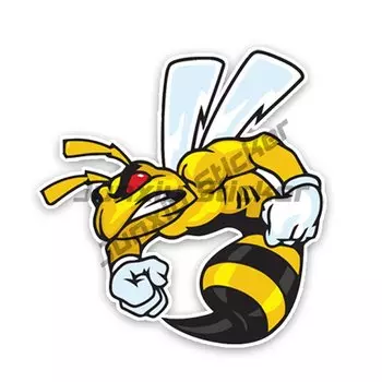 Индивидуальная наклейка с изображением пчелы, ужас, синий шершень, наклейки с изображением оса для мотоцикла, автомобиля, A4, декоративные наклейки для автомобиля KK, окна автомобиля
