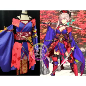 Индивидуальная одежда для косплея по индивидуальному заказу, платье для косплея, Fate Grand Order Saber Miyamoto, женский костюм, сексуальный костюм для игры, платье