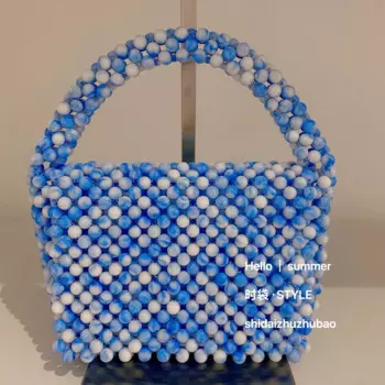 Индивидуальная сумка из бисера, новая акриловая плетеная женская сумка ручной работы смешанных цветов, модная женская сумка