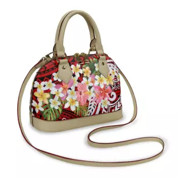 Индивидуальная сумка-слинг через плечо, сумка, полинезийское Самоа, Тапа, Цветочный Племенной принт, искусственная кожа, мини-сумка-мессенджер для женщин