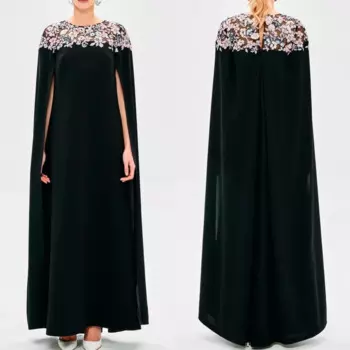 Индивидуальное джерси со складками и аппликацией, торжественное вечернее прямое платье с круглым вырезом, платье миди на заказ