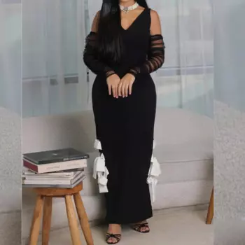 Индивидуальное джерси со складками и бантом для помолвки, трапециевидное платье с v-образным вырезом, платье миди на заказ