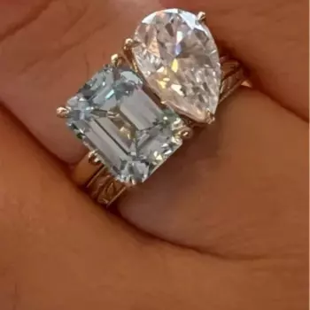 Индивидуальное кольцо той Эти moi из белого золота с покрытием s925