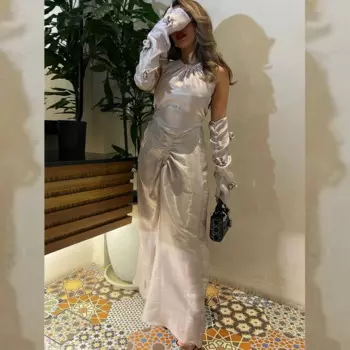 Индивидуальное платье миди с драпировкой и цветком из органзы для выпускного вечера, трапециевидное платье с круглым вырезом на заказ, платье миди