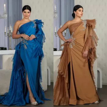 Индивидуальное платье с драпировкой и бисером, плиссированное пляжное платье на одно плечо, длинное платье на заказ